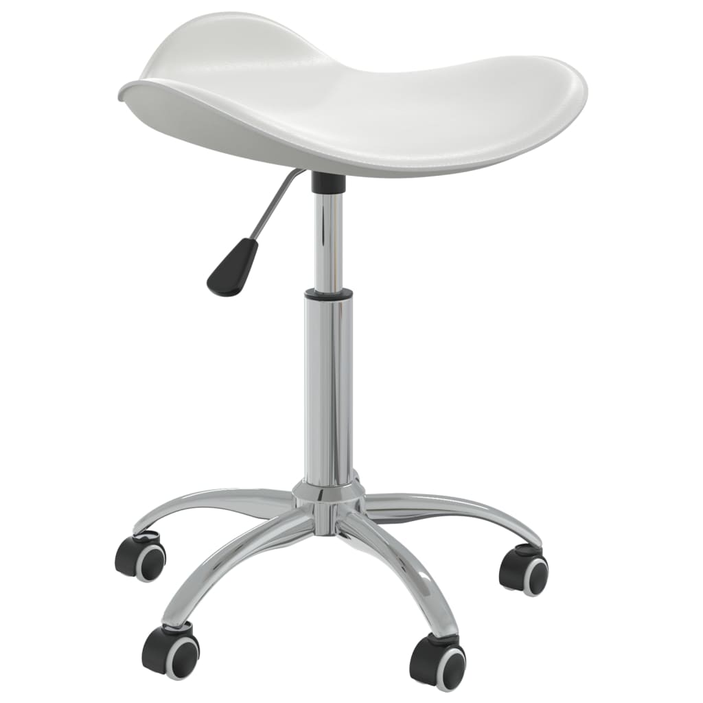 Dining Chair Swivel White Faux Leather