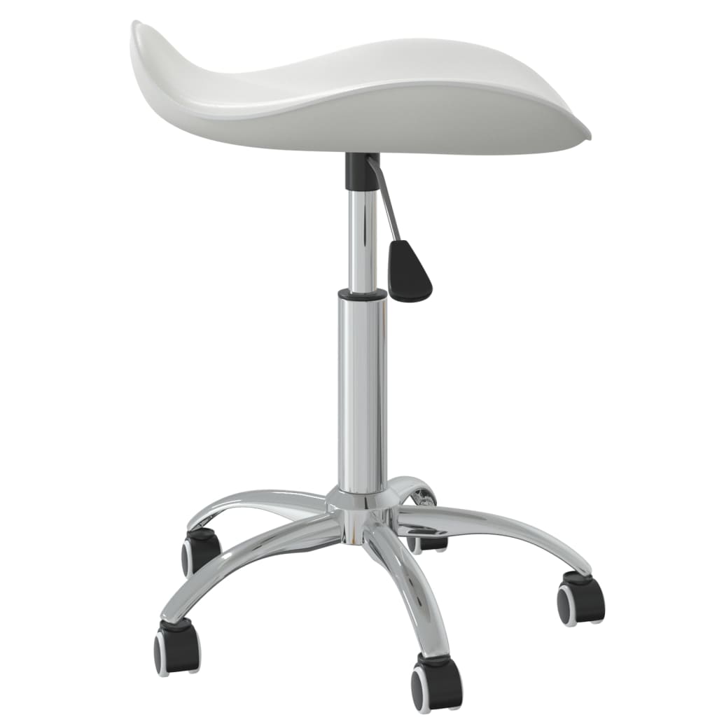 Dining Chair Swivel White Faux Leather