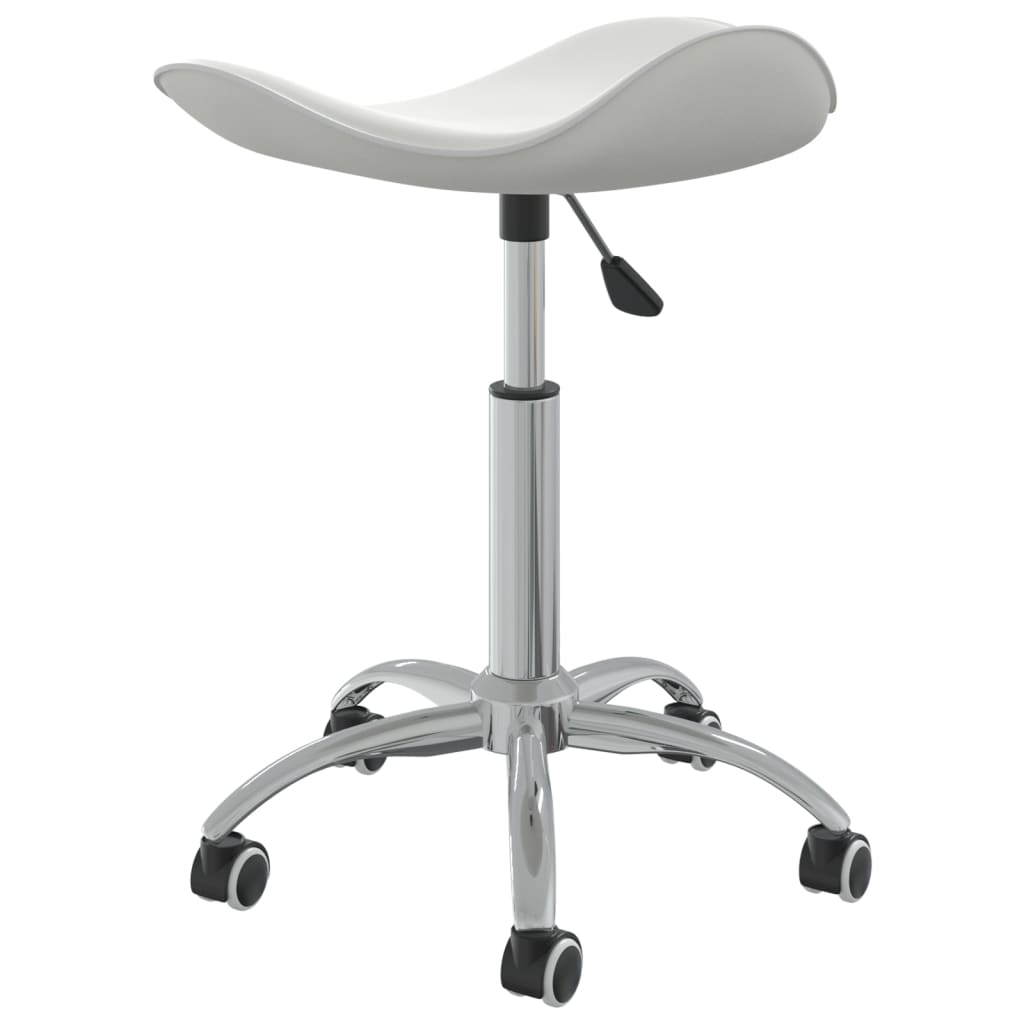 Dining Chair Swivel White Faux Leather
