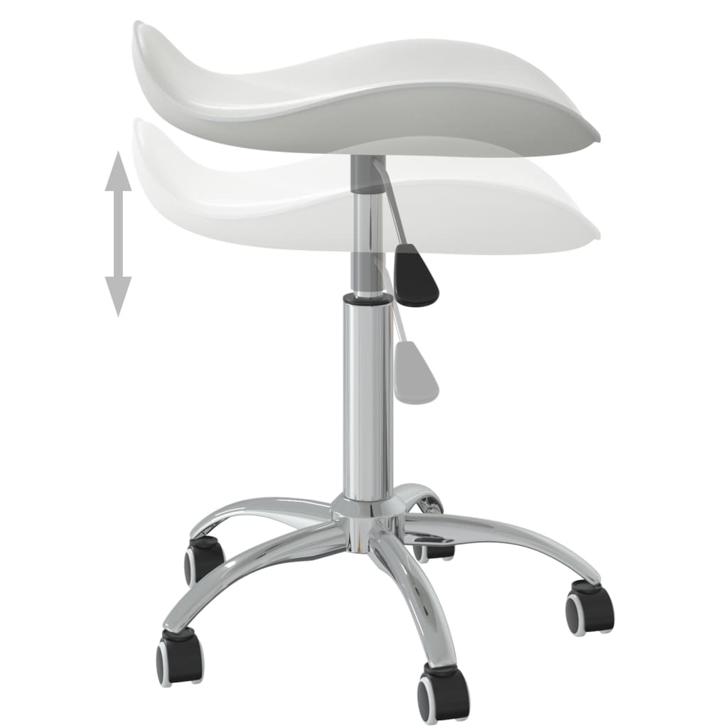 Dining Chair Swivel White Faux Leather