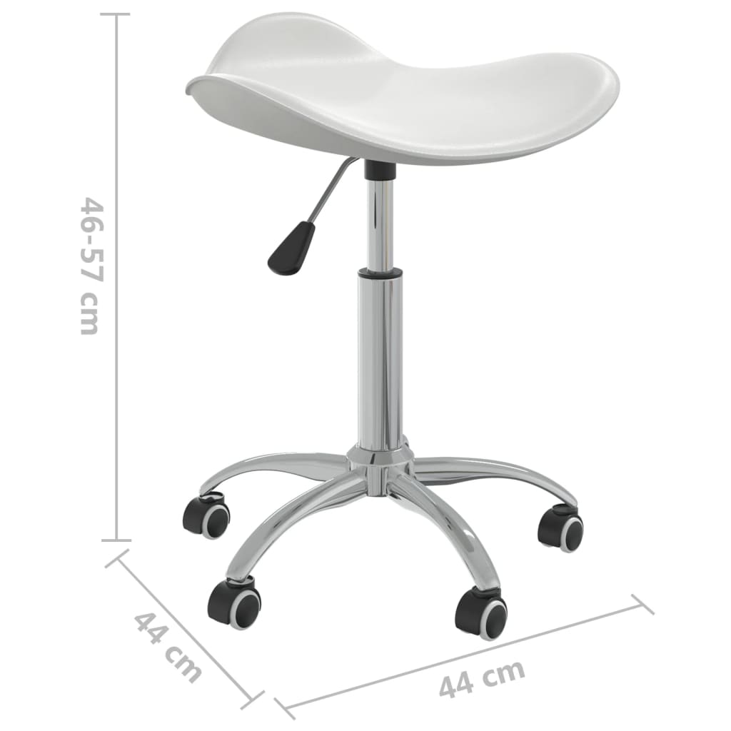 Dining Chair Swivel White Faux Leather