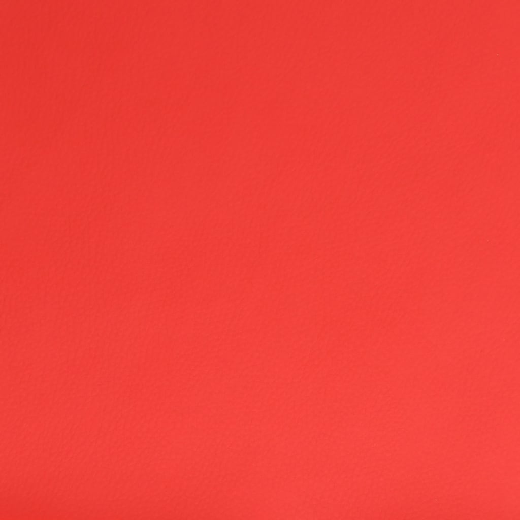 Chaise de salle à manger pivotante en similicuir rouge