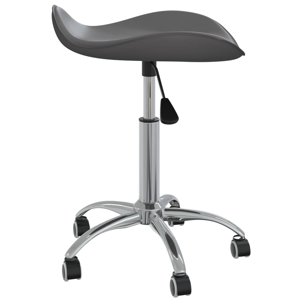 Dining Chair Swivel Grey Faux Leather
