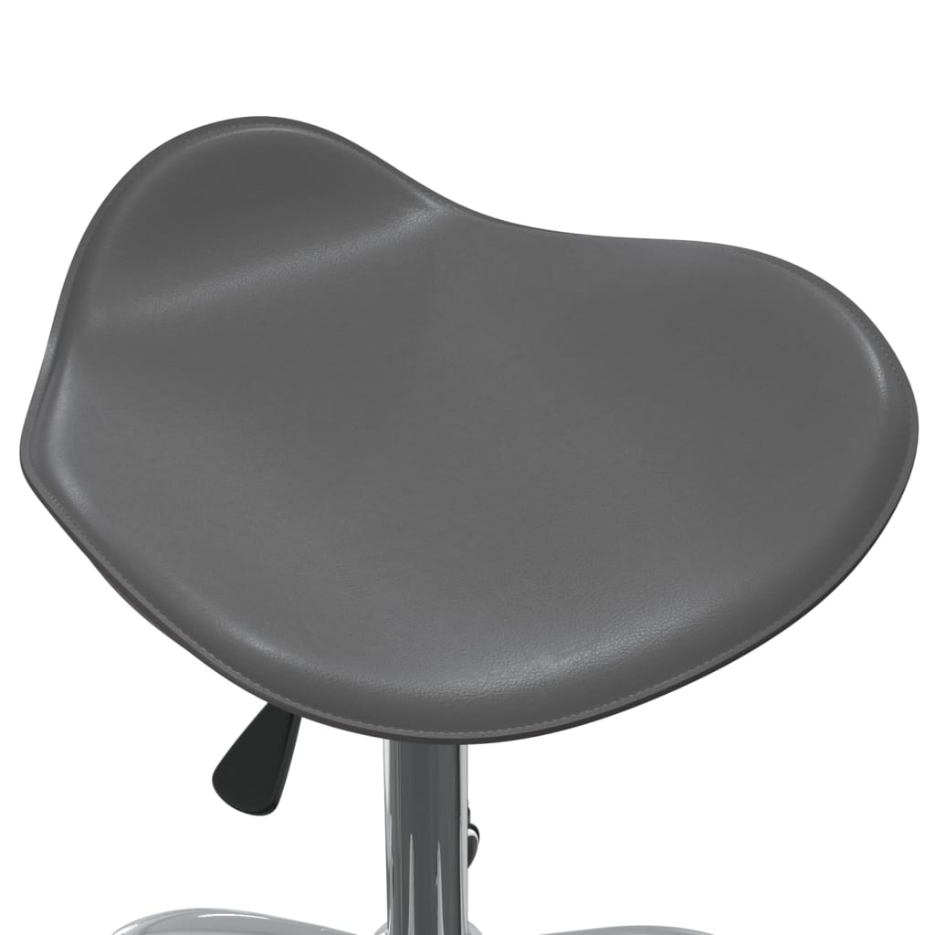 Dining Chair Swivel Grey Faux Leather