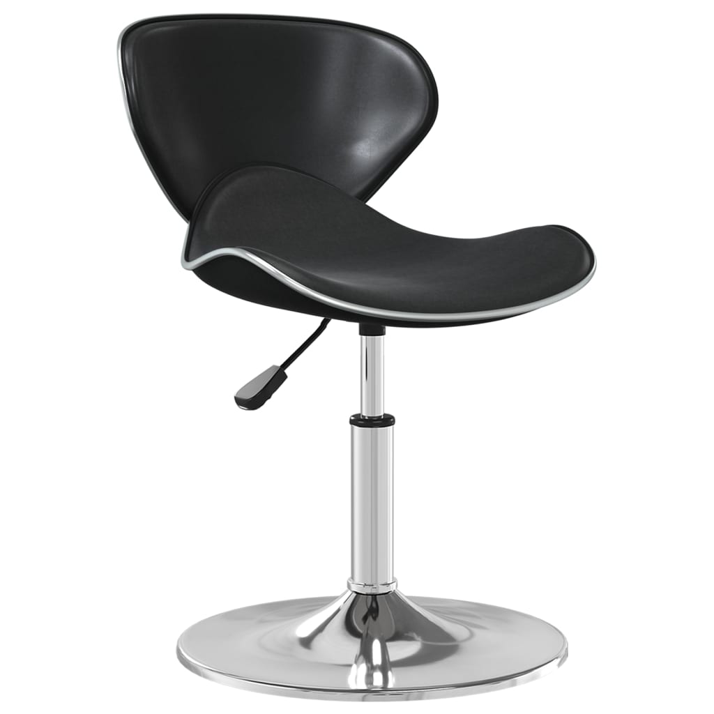 Dining chair black faux leather