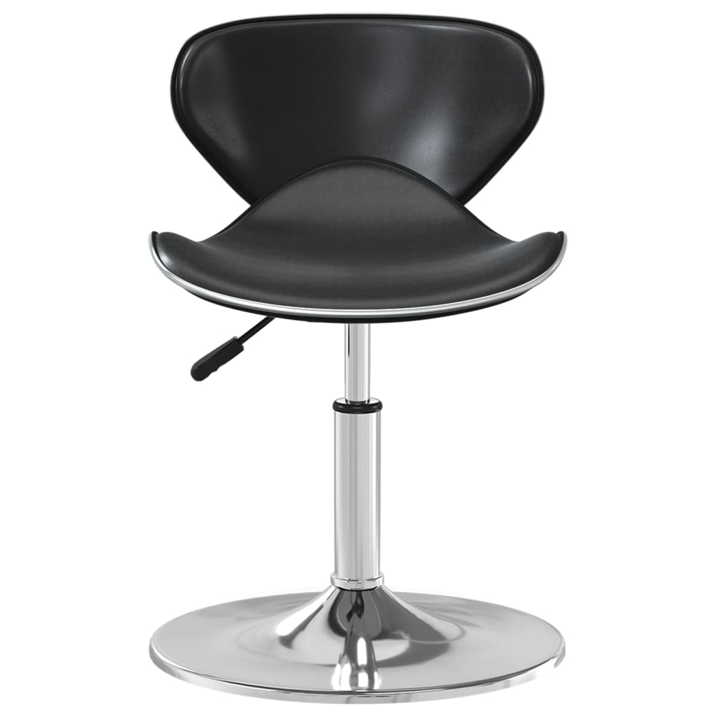 Dining chair black faux leather