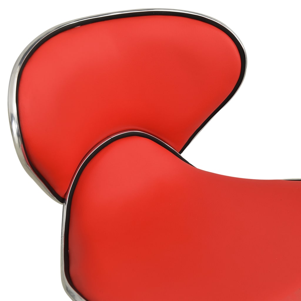 Chaise de bureau en similicuir rouge