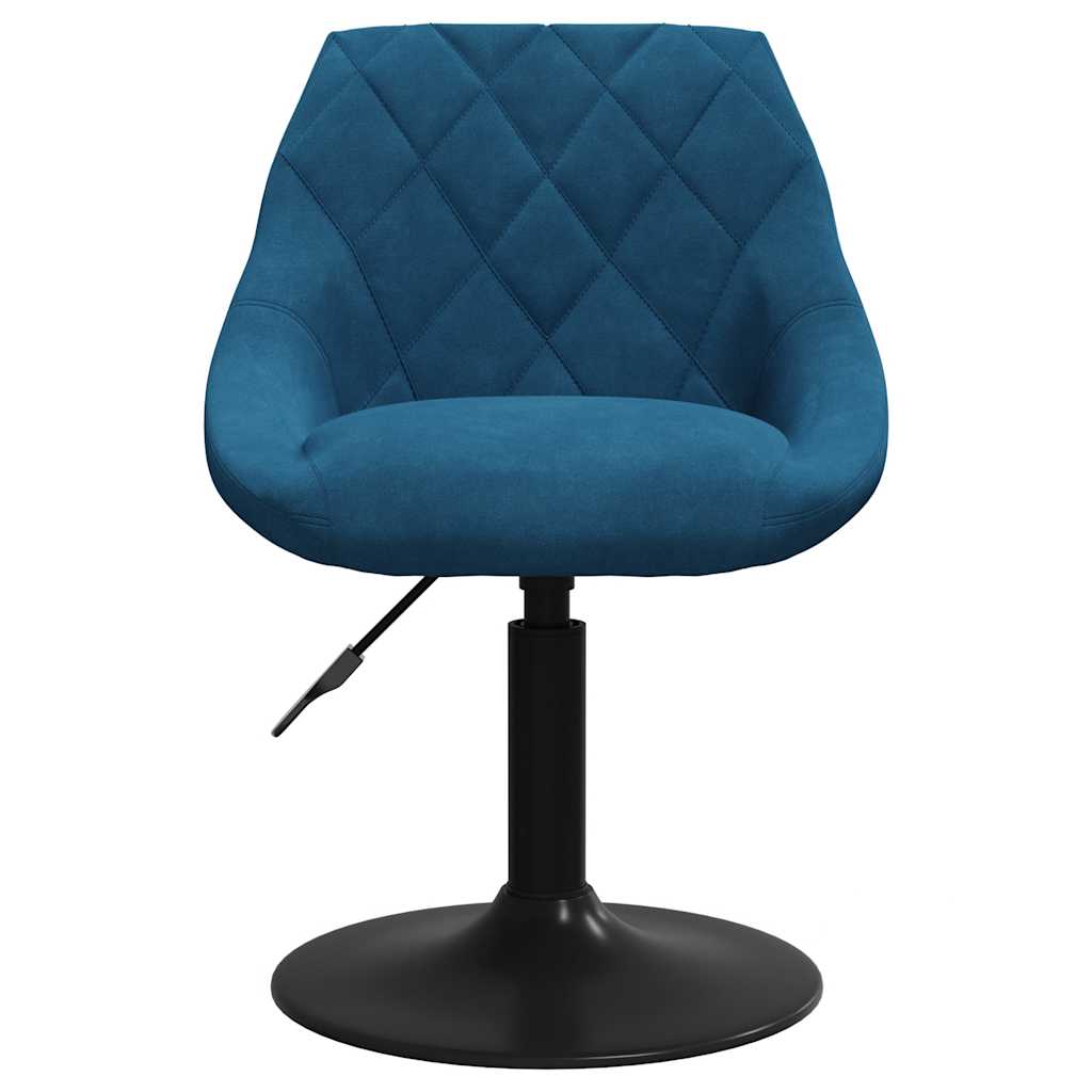 Esszimmerstühle 4 Stk. Drehbar Blau Samt