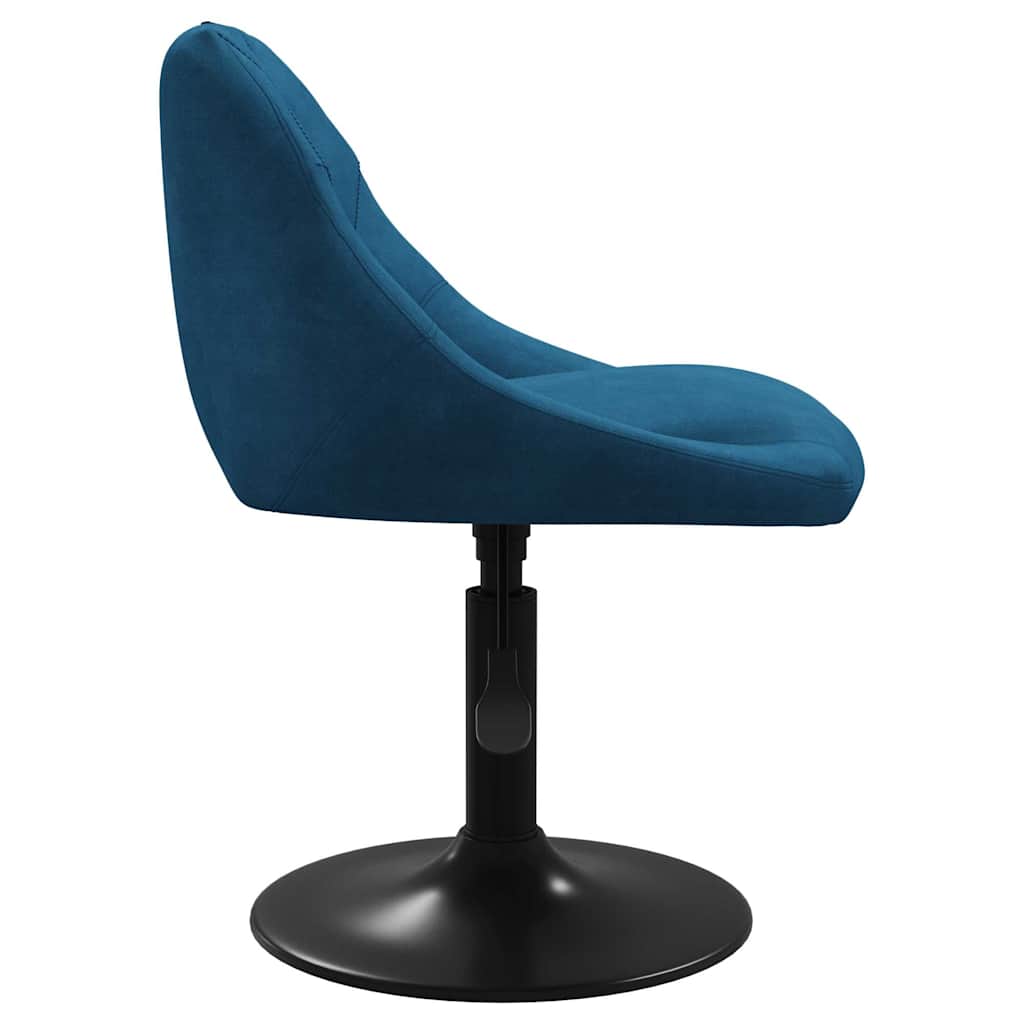 Esszimmerstühle 4 Stk. Drehbar Blau Samt