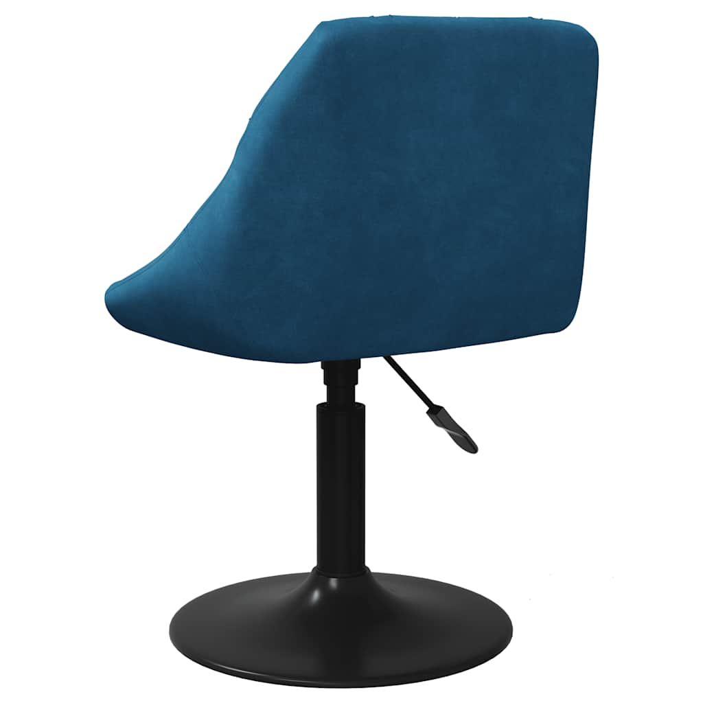 Esszimmerstühle 4 Stk. Drehbar Blau Samt
