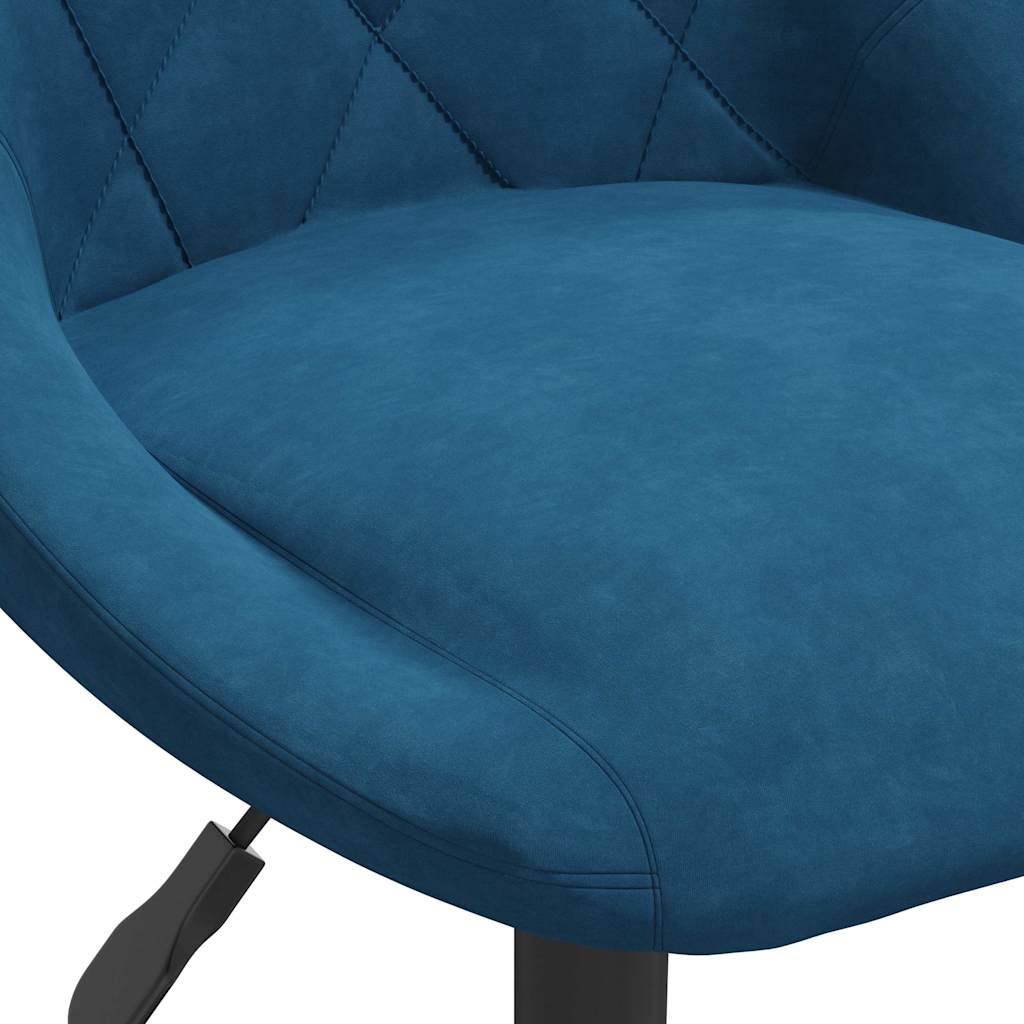 Esszimmerstühle 4 Stk. Drehbar Blau Samt