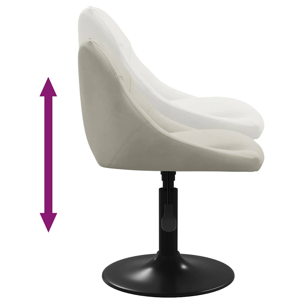 Esszimmerstühle 6 Stk. Drehbar Creme Samt