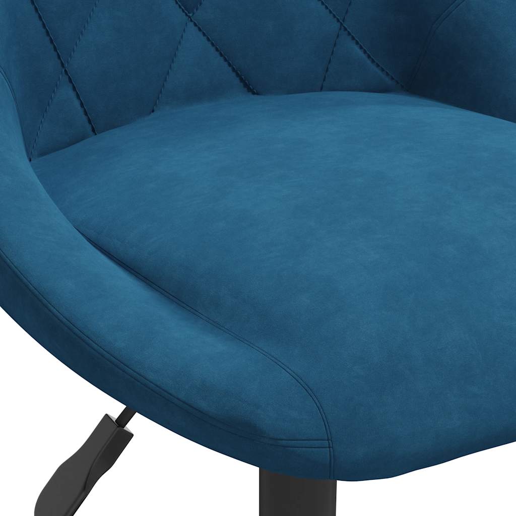 Esszimmerstühle 6 Stk. Drehbar Blau Samt