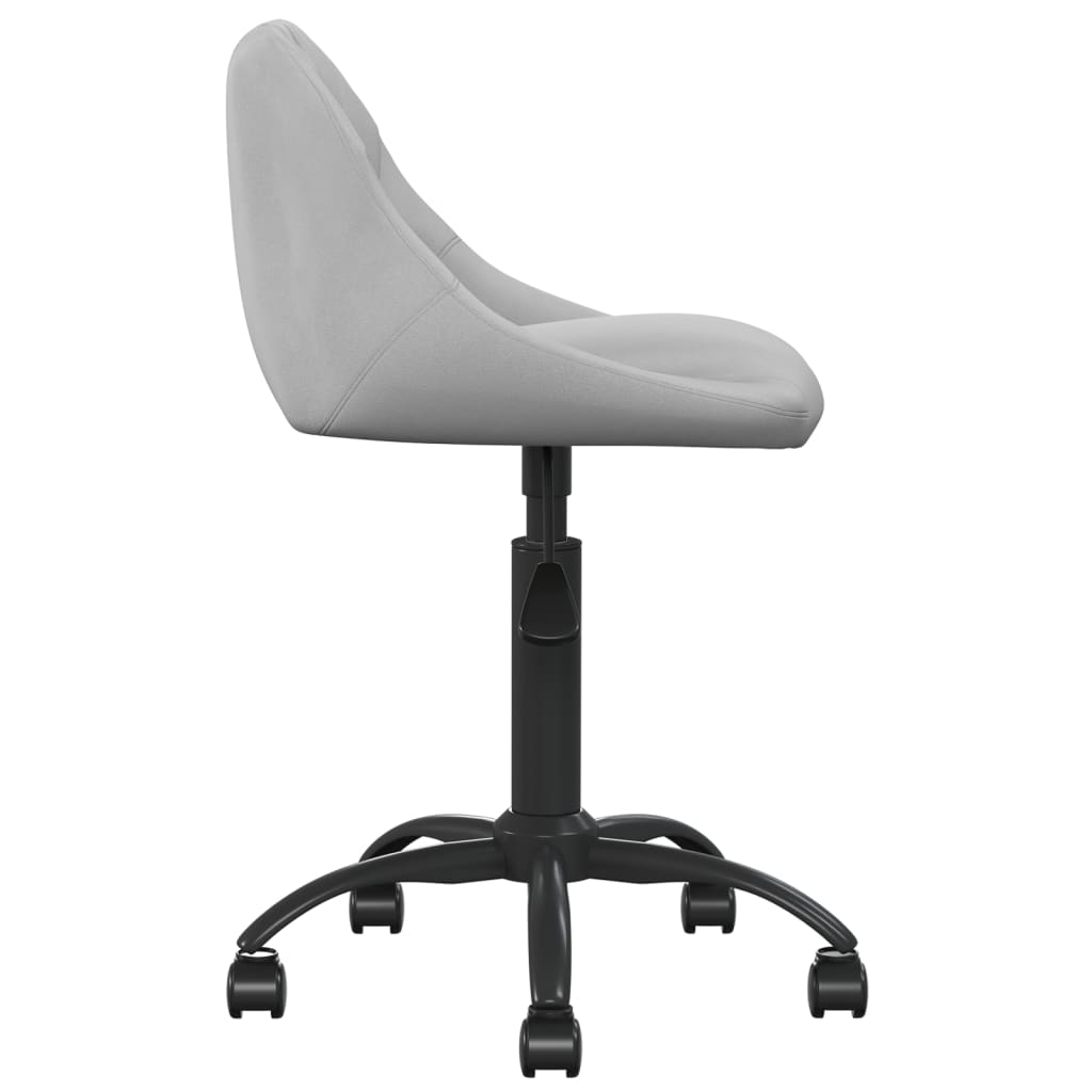 Chaise de bureau en velours gris clair