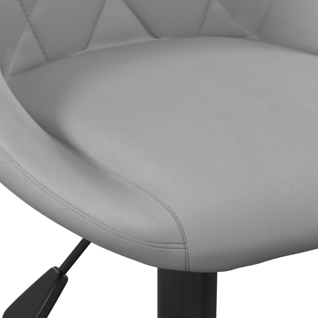Chaise de bureau en velours gris clair