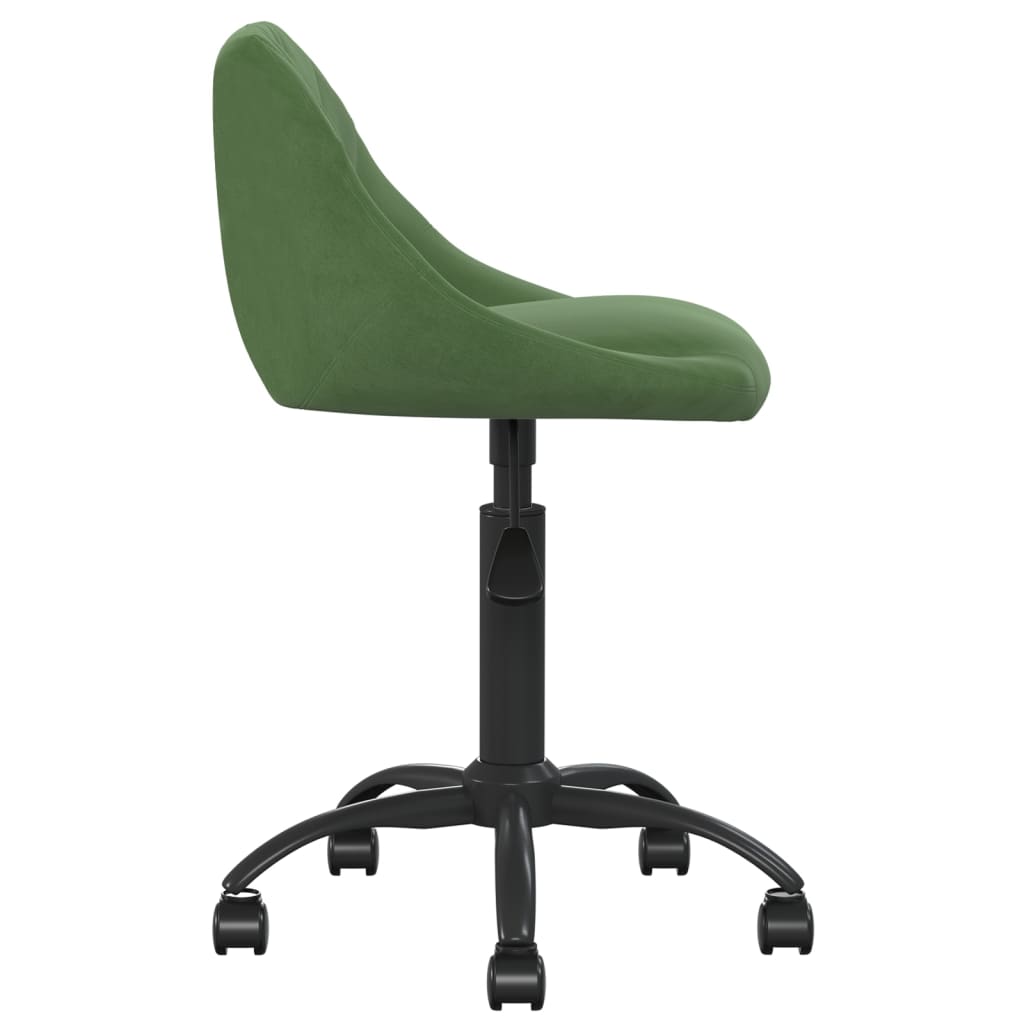 Chaise de bureau en velours vert foncé