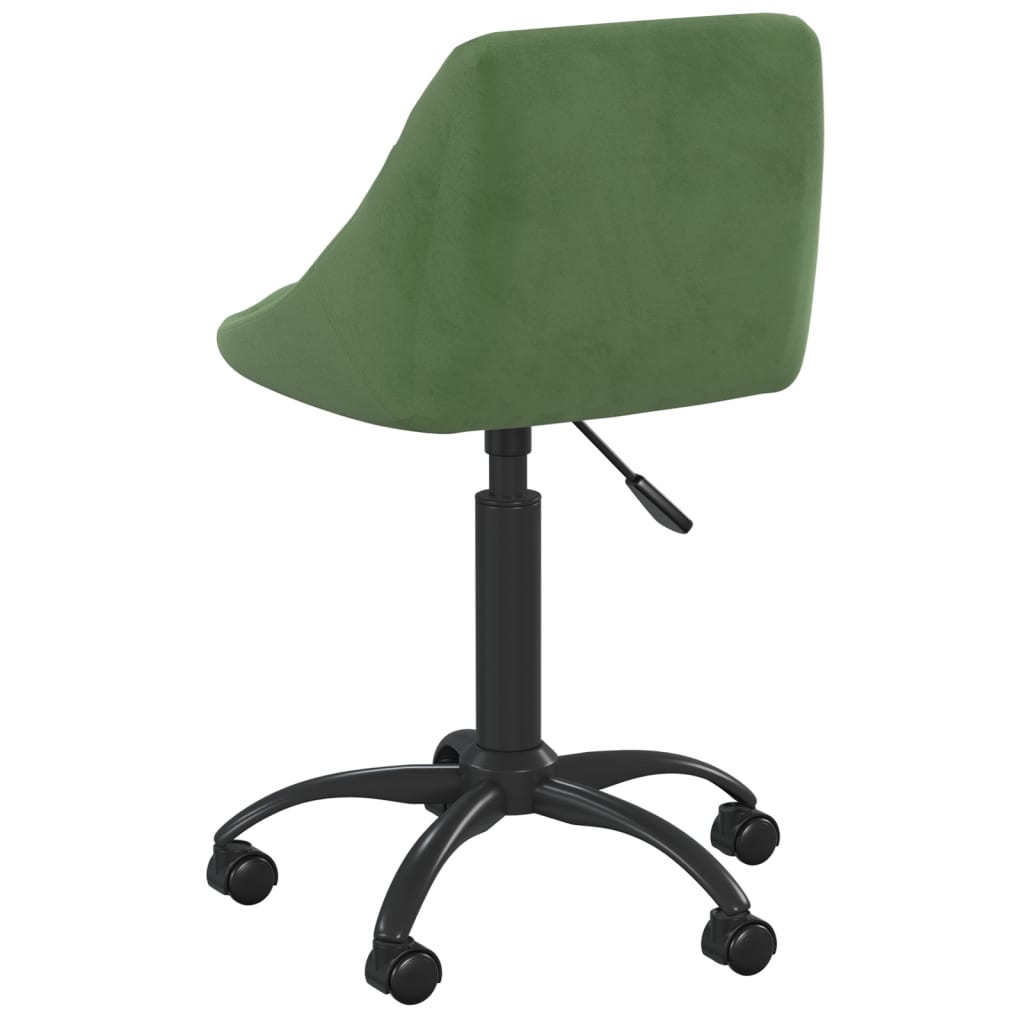 Chaise de bureau en velours vert foncé