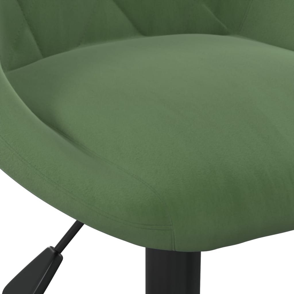 Chaise de bureau en velours vert foncé