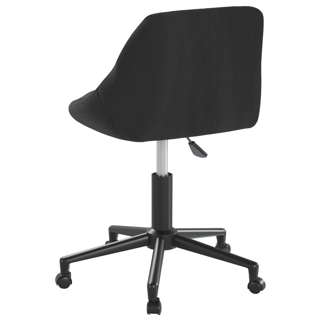 Chaise de salle à manger pivotante en velours noir