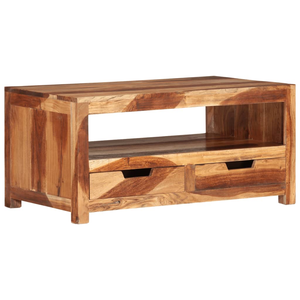 Table basse 84x49x40 cm en bois d'acacia massif