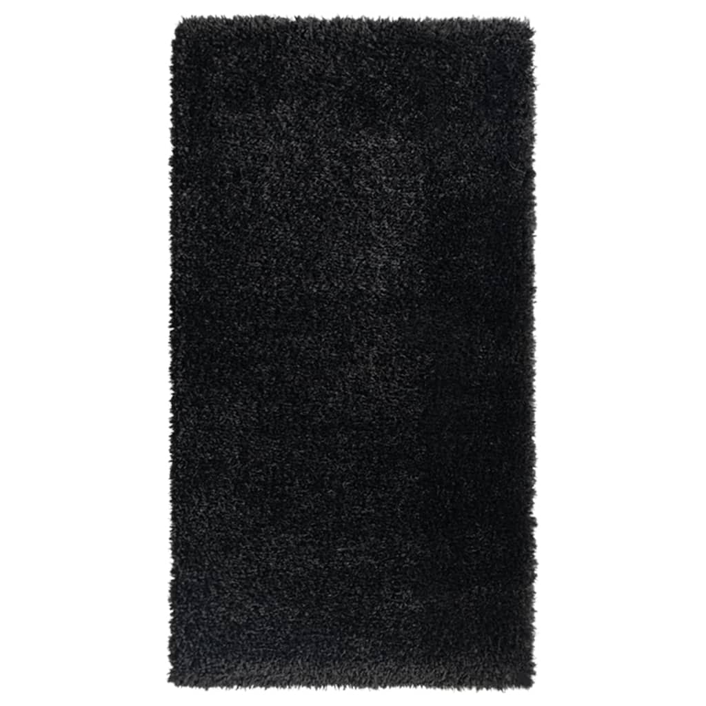 Shaggy-Teppich Hochflor Schwarz 80x150 cm 50 mm