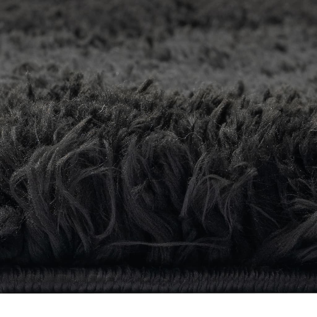 Shaggy-Teppich Hochflor Schwarz 120x170 cm 50 mm