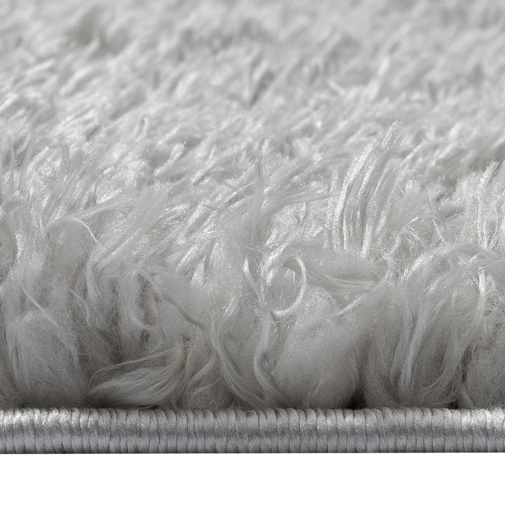 Shaggy-Teppich Hochflor Grau 200x290 cm 50 mm