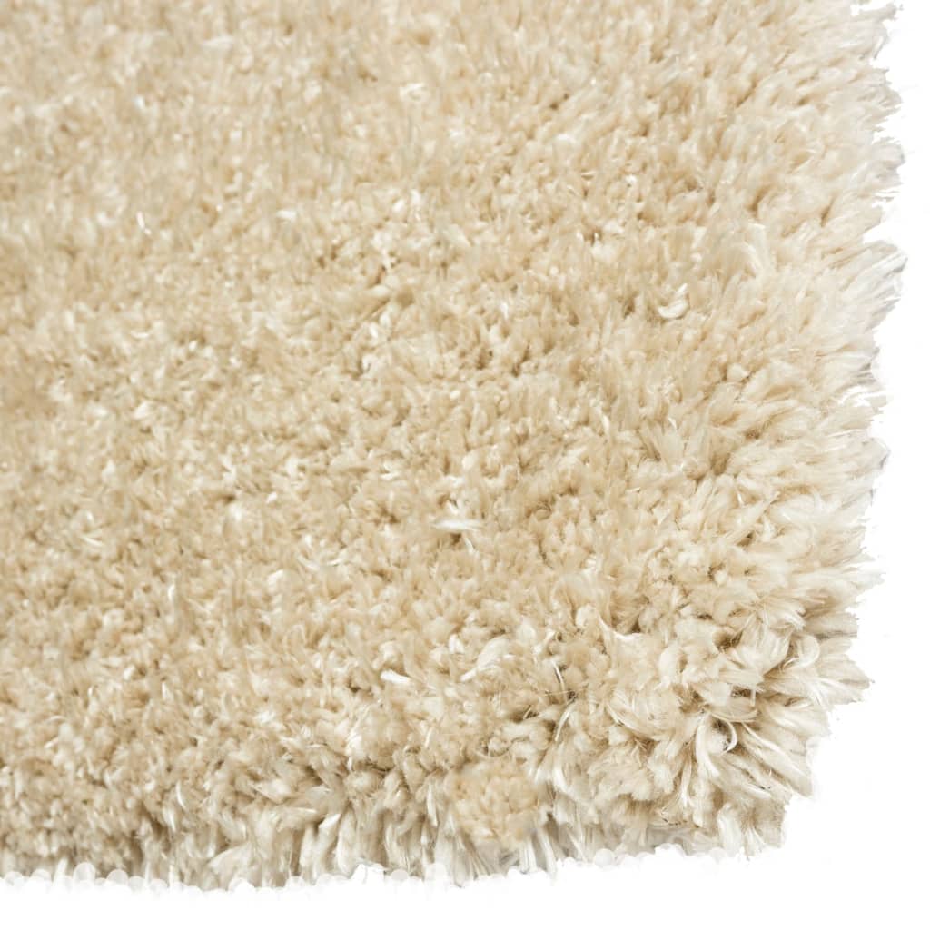 Shaggy-Teppich Hochflor Beige 100x200 cm 50 mm