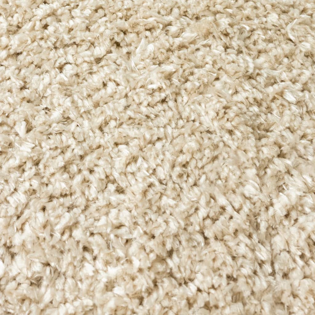 Shaggy-Teppich Hochflor Beige 200x290 cm 50 mm