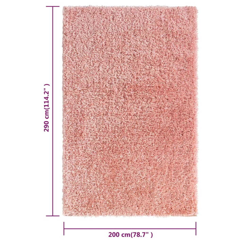 Shaggy-Teppich Hochflor Rosa 200x290 cm 50 mm