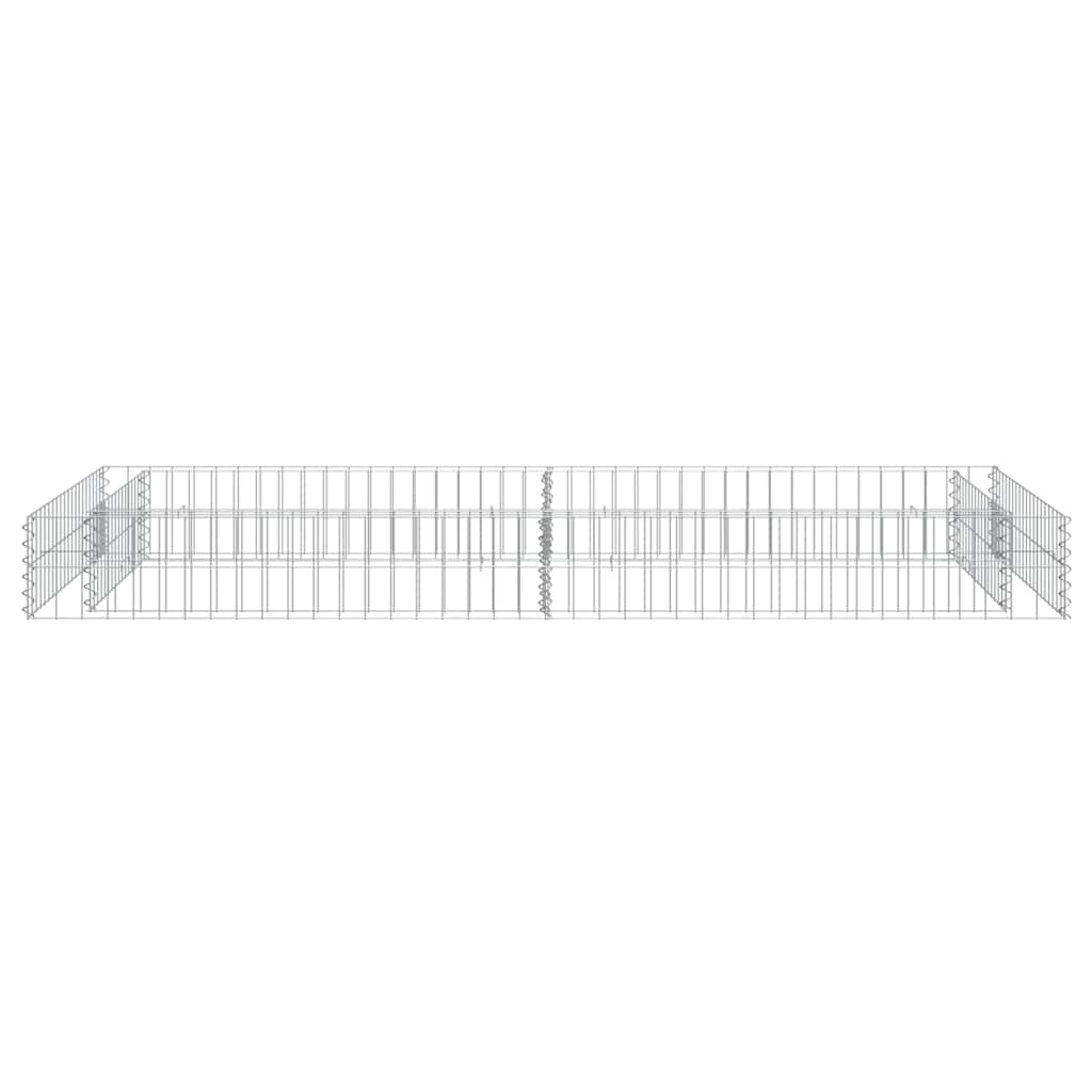 Gabionen-Hochbeet Verzinkter Stahl 200x100x20 cm