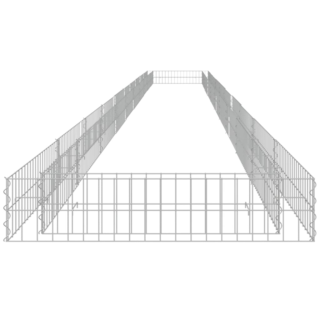 Gabionen-Hochbeet Verzinkter Stahl 1000x100x20 cm