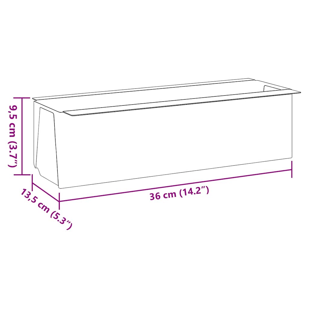 Pflanzkasten für Europaletten 12 Stk. Grau 36x13,5x9,5 cm PP