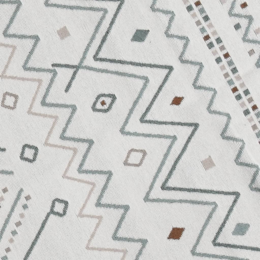 Teppich Beige und Blau 80x150 cm Baumwolle