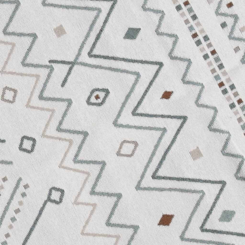 Teppich Beige und Blau 100x300 cm Baumwolle