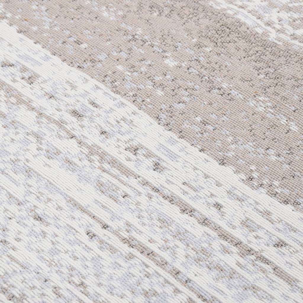 Teppich Beige 160x230 cm Baumwolle