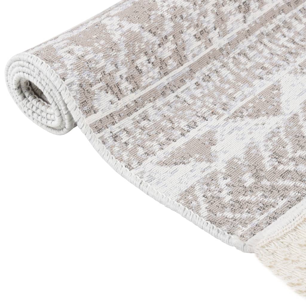 Teppich Beige 160x230 cm Baumwolle