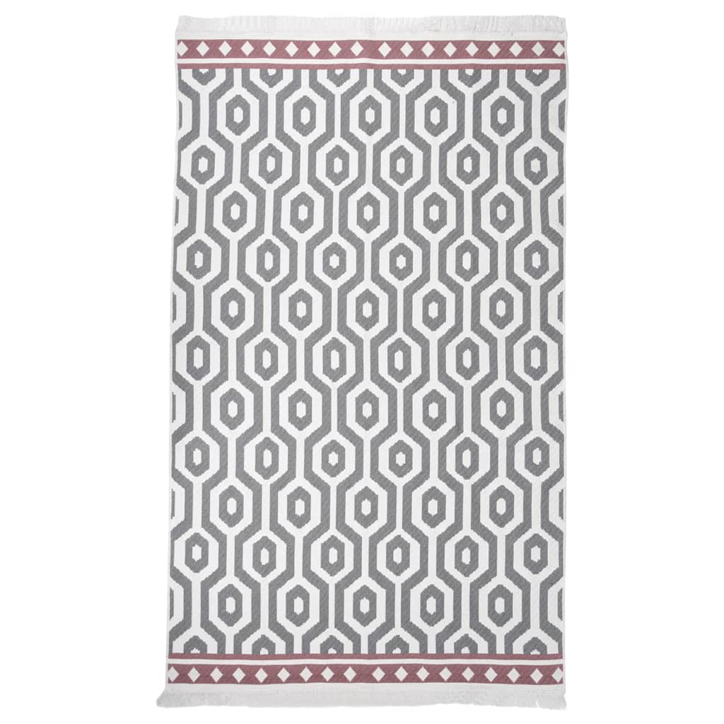 Teppich Grau 120x180 cm Baumwolle