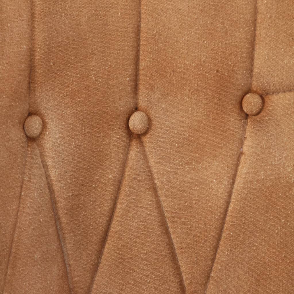Fauteuil à oreilles en toile marron