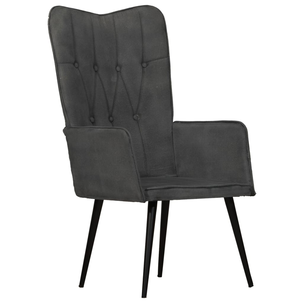 Fauteuil à oreilles en toile noire
