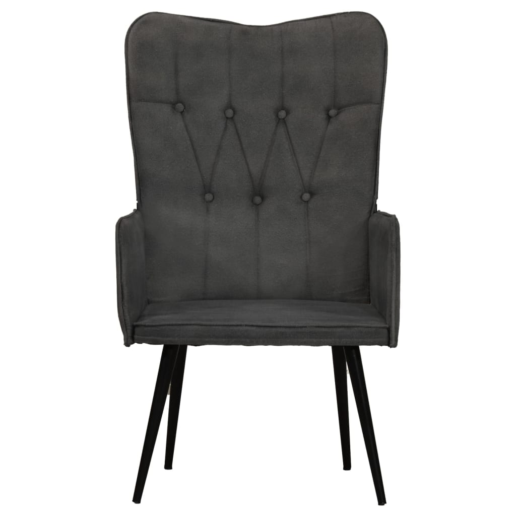 Fauteuil à oreilles en toile noire