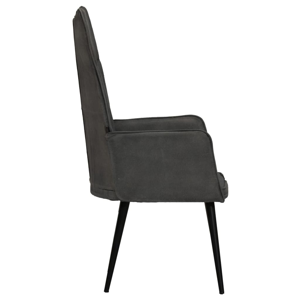 Fauteuil à oreilles en toile noire