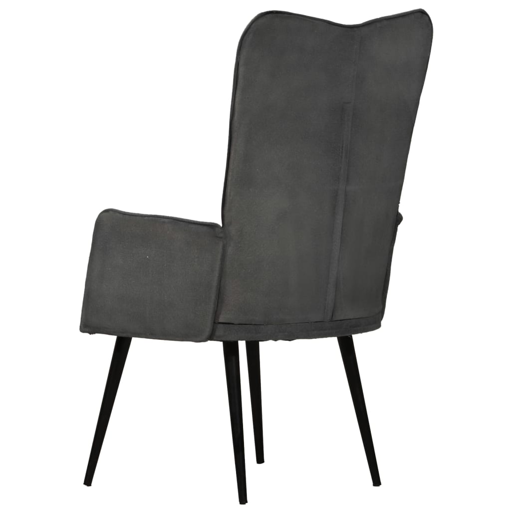 Fauteuil à oreilles en toile noire