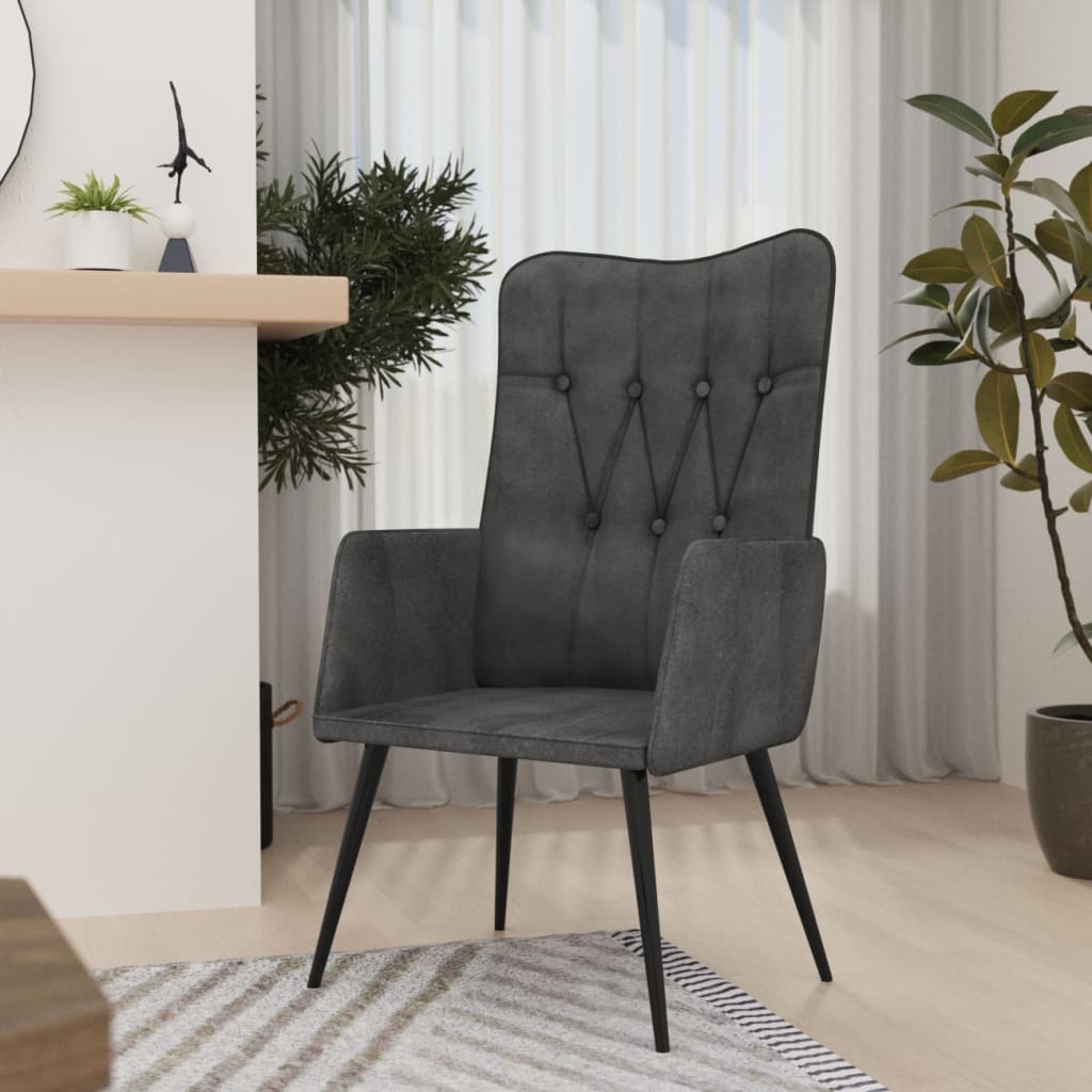 Fauteuil à oreilles en toile noire
