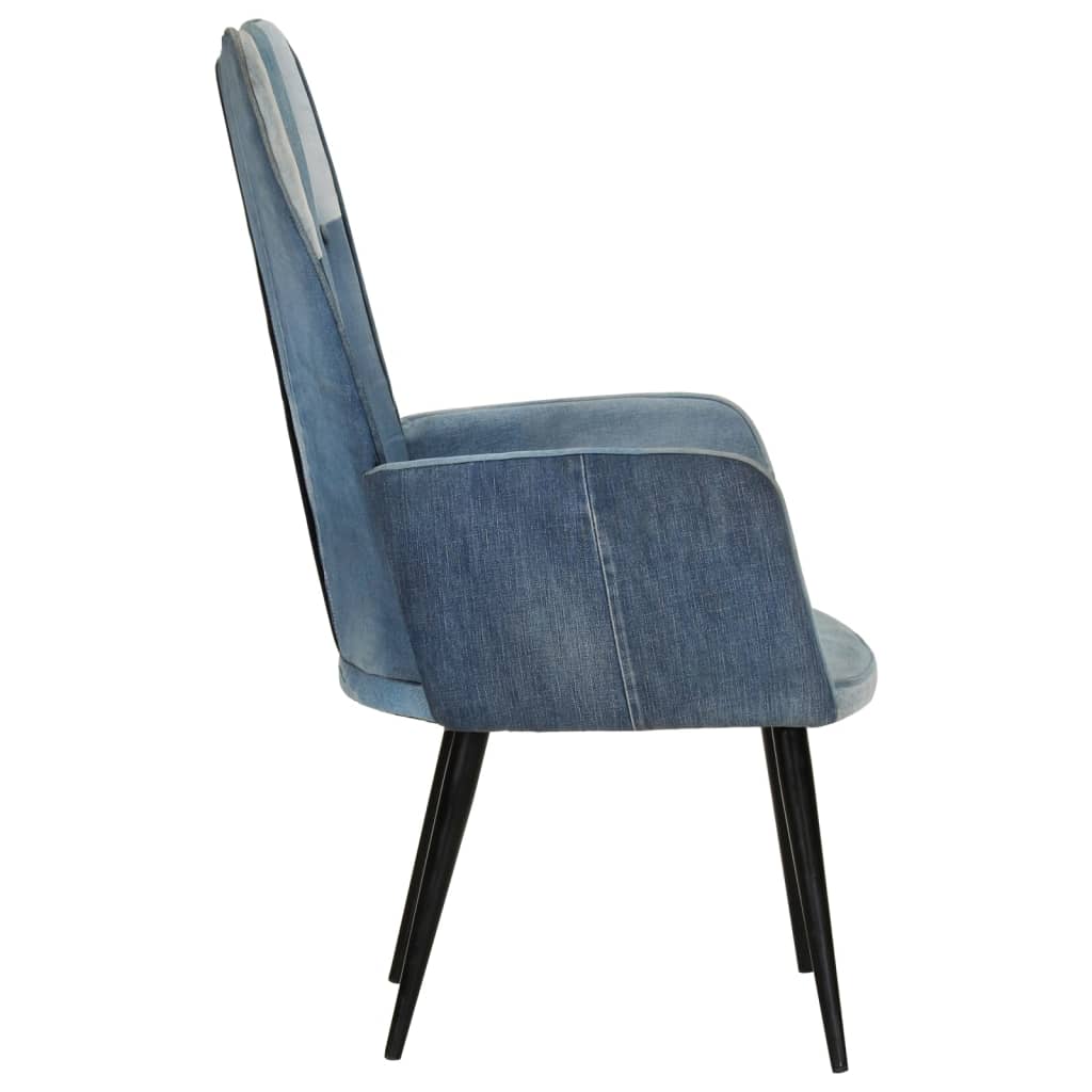 Ohrensessel Patchwork Denim Canvas