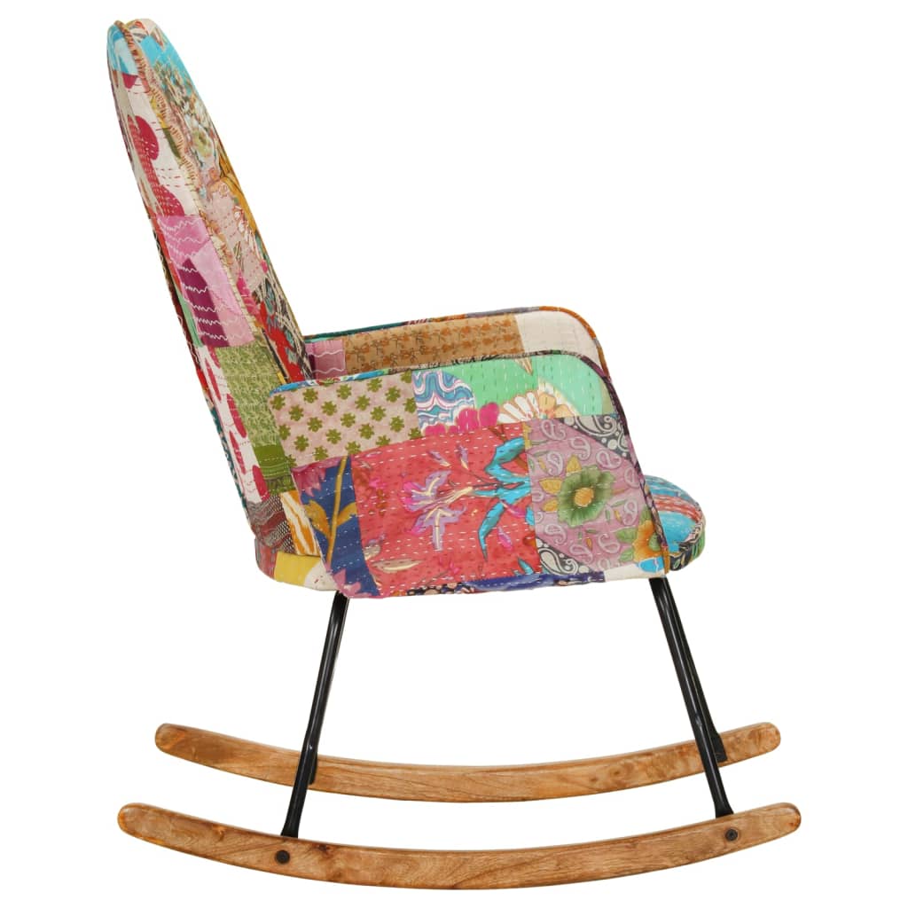 Schaukelsessel Mehrfarbig Patchwork Canvas