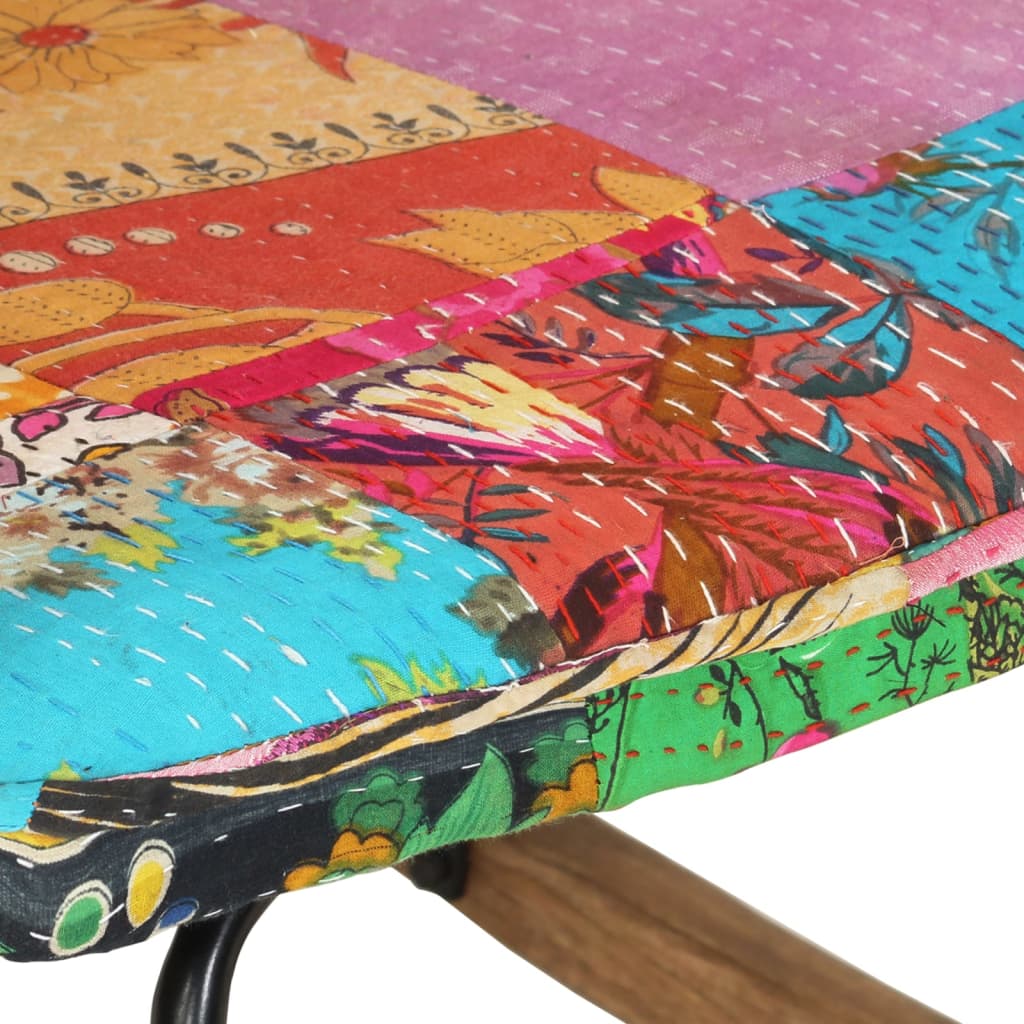Schaukelsessel Mehrfarbig Patchwork Canvas
