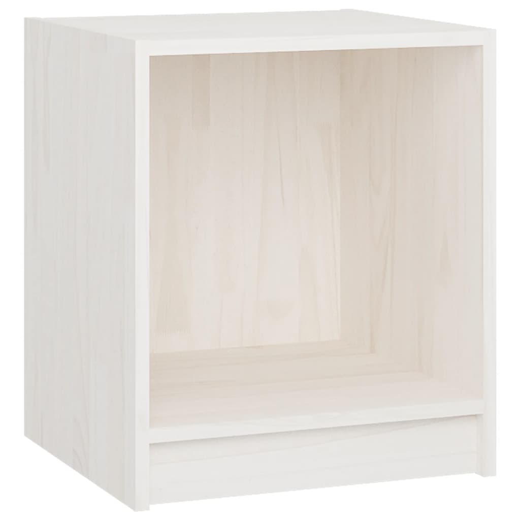 Tables de chevet 2 pcs. Blanc 35,5x33,5x41,5 cm en bois de pin massif