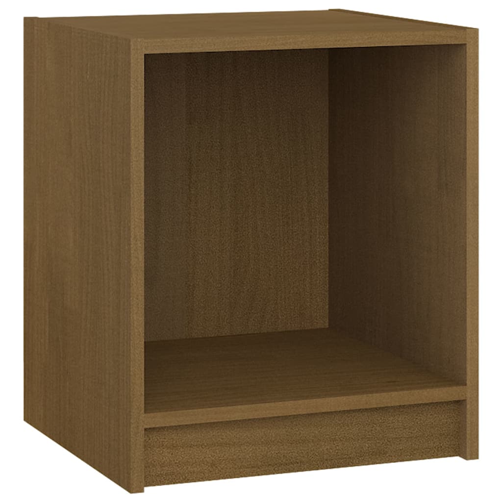 Bedside table honey brown 35.5x33.5x41.5 cm solid pine wood