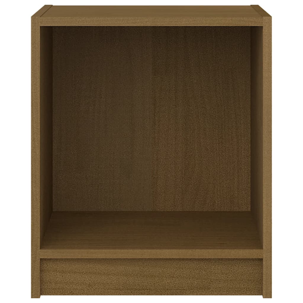 Bedside table honey brown 35.5x33.5x41.5 cm solid pine wood